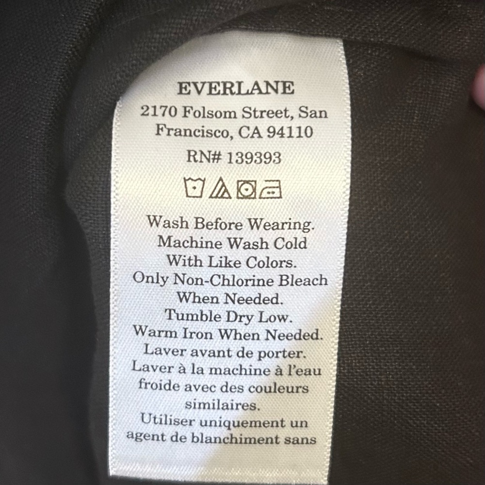 NWT Everlane The Scoop Top in Linen Black size M - Picture 9 of 10